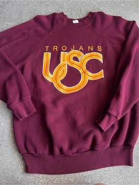 Vintage 90s USC Trojans Maroon Crewneck Sweatshirt